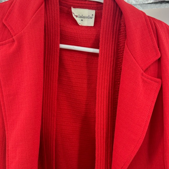 Fire Island red blazer and sleeveless open front cardigan set 13/14 vintage 70s - Picture 9 of 14